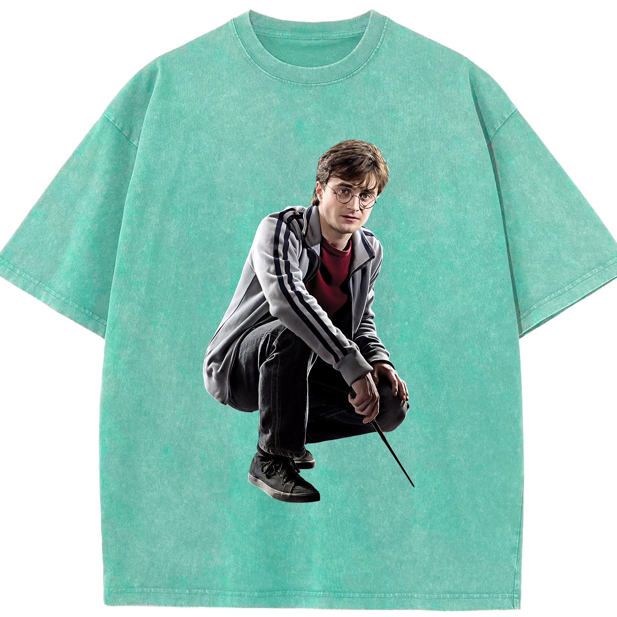 （画像用） Harry Potter ハリー・ポッターシリーズ 綿100% ヴィンテージ風 半袖Tシャツ（フロントプリント）